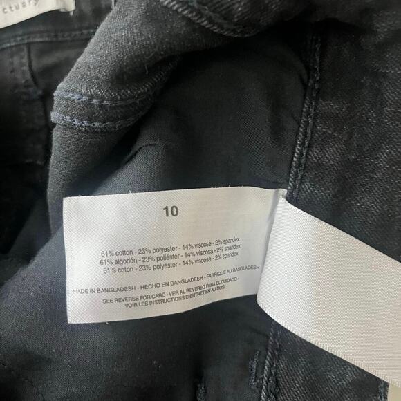 Anthropologie Social Standard by Sanctuary Slim Straight Black Gray Jeans 10 30 - Picture 7 of 8